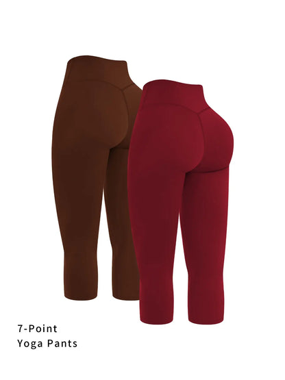 Viral Tiktok Trend 7/8 Leggings, High Waist Tummy Control Butt Lifting Capri Pants, Slim-Fitting Casual Wear for All Seasons