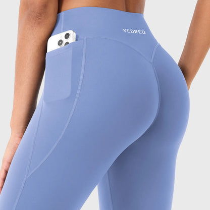 YEOREO Women's Workout Capri Leggings  15"/17"/19" Inseam No Front Seam High Waisted Scrunch Yoga Pants