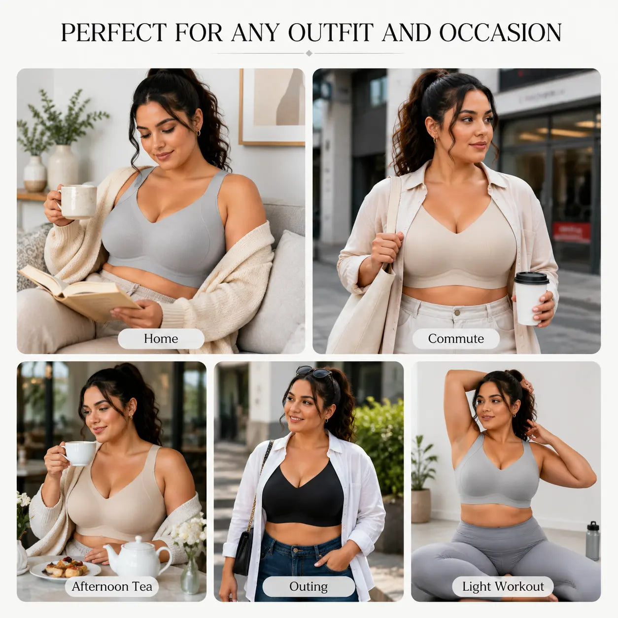 YONFIT Women'S Wireless Support Bra - Full Coverage Lift, Side Smoothing for Fuller Bust, Wide Straps, Breathable Seamless Comfort, Ideal for Work, No, Quick Dry, Everyday, Nylon Blend, Flexible Fit, Lounging, Plain
