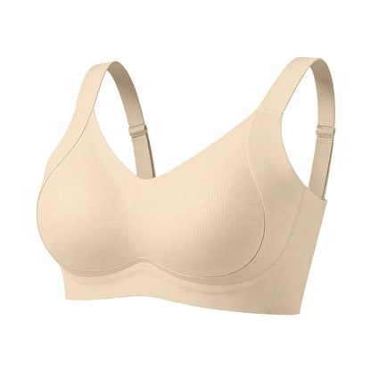 YONFIT Women'S Wireless Support Bra - Full Coverage Lift, Side Smoothing for Fuller Bust, Wide Straps, Breathable Seamless Comfort, Ideal for Work, No, Quick Dry, Everyday, Nylon Blend, Flexible Fit, Lounging, Plain