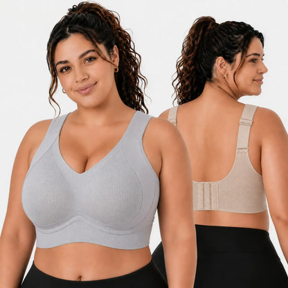 YONFIT Women'S Wireless Support Bra - Full Coverage Lift, Side Smoothing for Fuller Bust, Wide Straps, Breathable Seamless Comfort, Ideal for Work, No, Quick Dry, Everyday, Nylon Blend, Flexible Fit, Lounging, Plain